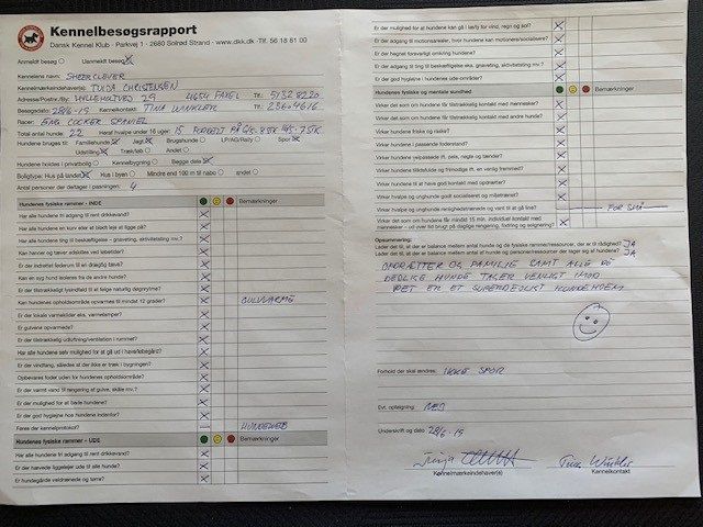 Vi har haft Kennelbesøg fra DKK den 28.6.2019 med glad smiley :)